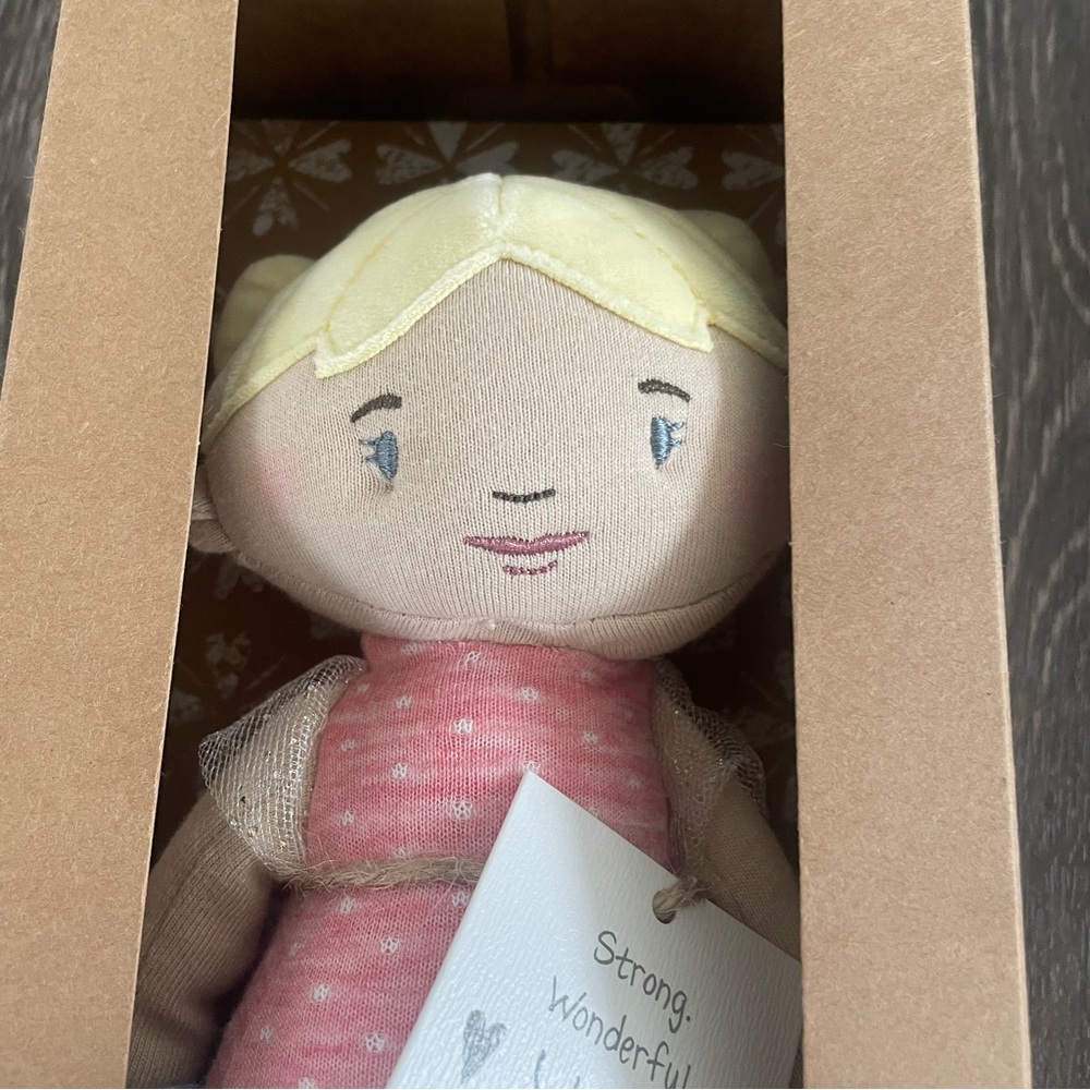 New! Demdaco Strong Beautiful You Blond Girl Fabric Doll - Picture 13 of 13